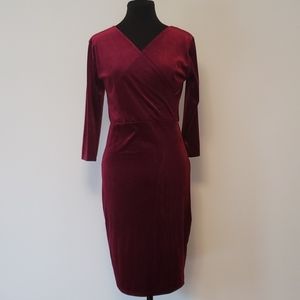 Velvet maroon dress